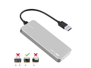 M.2 NVME Portable Enclosure,USB 3.1 Gen 2 M.2 PCI Express SSD External Enclosure Adapter w/USB-C to USB-A Cables Fits ONLY NVMe PCIe 2230/2242/2260/2280
