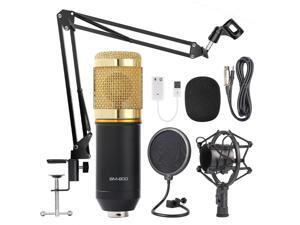Condenser Microphone Bundle, Professional Cardioid Studio Condenser Mic include Adjustable Suspension Scissor Arm Stand, Shock Mount and Pop Filter, Studio Recording & Broadcasting Condenser Microphone Bundle, Professional Cardioid Studio Condenser Mic include Adjustable Suspension Scissor Arm Stand, Shock Mount and Pop Filter, Studio Recording & Broadcasting