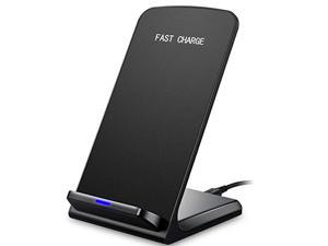 Wireless Charger Qi Certified Wireless Charging Stand Compatible with iPhone Xs MAXXRXSX88 Plus 10W Galaxy Note 9S9S9 PlusNote 8S8 5W All QiEnabled PhonesNo AC Adapter Black