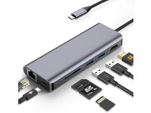 USB C to HDMI Hub for Nintendo Switch USB C Docking Station with Gigabit Ethernet 4K HDMI USB C Power Delivery 2 USB 3.0 Ports SD / TF Card Reader Portable for MacBook Pro Samsung S9 and More USB C to HDMI Hub for Nintendo Switch USB C Docking Station with Gigabit Ethernet 4K HDMI USB C Power Delivery 2 USB 3.0 Ports SD / TF Card Reader Portable for MacBook Pro Samsung S9 and More