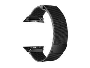 WERLEO Compatible with iWatch Band 38mm  40mm  42mm  44mm Men Women Magnetic Closure Clasp Replacement Mesh Milanese Bands Compatible for Apple Watch iWatch Series 1 2 3 4