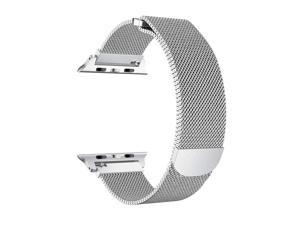 WERLEO Compatible with iWatch Band 38mm  40mm  42mm  44mm Men Women Magnetic Closure Clasp Replacement Mesh Milanese Bands Compatible for Apple Watch iWatch Series 1 2 3 4