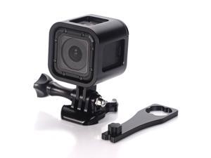Werleo GoPro Hero4 Session hero5 Session Frame Shell Housing,CNC Aluminum Alloy Solid Protective Case Skeleton with Screw and Wrench for Gopro Hero 4 Session Hero 5 Session Black