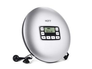 Portable CD Player HOTT Walkman CD Player LCD Display Anti-Skip Protection Shockproof Function Only Support 5 Formats CD CD-R CD-RW MP3 CD-DA WMA Audio Files Silver Portable CD Player HOTT Walkman CD Player LCD Display Anti-Skip Protection Shockproof Function Only Support 5 Formats CD CD-R CD-RW MP3 CD-DA WMA Audio Files Silver