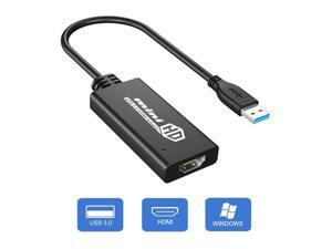 USB to HDMI Adapter USB 3.0 to HDMI Converter 1080P HD Display Audio Video Converter for Windows 7 8 10 Computer ONLY (NOT SUPPORT MAC/Linux/Vista)