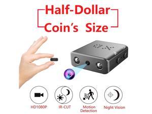 Smallest Hidden Spy Camera 1080P Mini Secret HD Conceal Nanny Video Recorder with Night Vision and Motion Detection Tiny Compact Covert Security Camera for Home Office Car Dash Inside Spying