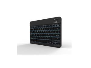 WERLEO Universal Slim Portable Wireless Bluetooth 3.0 7 Colors Backlit Keyboard with Built in Rechargeable Battery Black