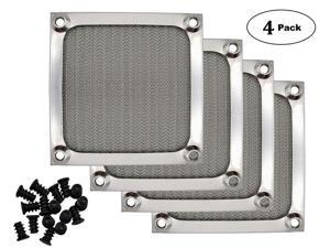 4-Pack 80mm Black Anodized Aluminum Computer PC Case Fan Grill//Guard//Filter