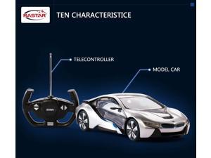 BMW I8 with interior light. Radio controlled car for children age from 7 years old. Rastar Brand. BMW I8 with interior light. Radio controlled car for children age from 7 years old. Rastar Brand.