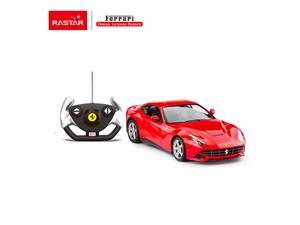 Ferrari F12. Radio controlled car for children age from 7 years old. Made by Rastar, Official licensed car. Scale 1:14. Ferrari F12. Radio controlled car for children age from 7 years old. Made by Rastar, Official licensed car. Scale 1:14.