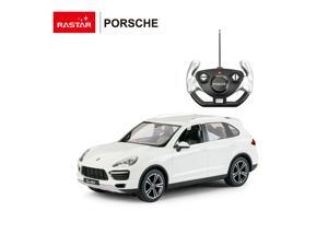 Porsche Cayenne Turbo. Scale 1:14. Radio controlled car for children age from 7 years old. Made by Rastar, Official licensed car. Porsche Cayenne Turbo. Scale 1:14. Radio controlled car for children age from 7 years old. Made by Rastar, Official licensed car.