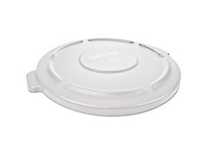RUBBERMAID FG264560WHT Brute Trash Can Top,Flat,Snap-On Closure,White RUBBERMAID FG264560WHT Brute Trash Can Top,Flat,Snap-On Closure,White