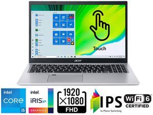 Acer Aspire 5-  A515-56T, 11th Gen Intel I5 CPU Quad Core 2.4GHz, Finger Print Reader, 15.6" FHD Touchscreen, 8G DDR4 RAM, 512GB SSD, Backlite KB, wifi 6-AX, BT5.0,  W10 Home, Silver 1 Year Warranty