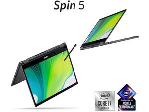 Acer SPIN 5 Convertible 13.5" QHD 2256X1504 Multi Touch IPS Screen, Intel Core I5 1.10GHz, Finger Print Reader, 512GB SSD, Micro SD Care Reader, Dark Gray, Windows 10, SP513-54N
