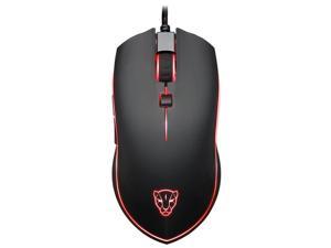 Motospeed V40 4000 DPI 6 Buttons Breathing LED Optical Wired Gaming Mouse-Black