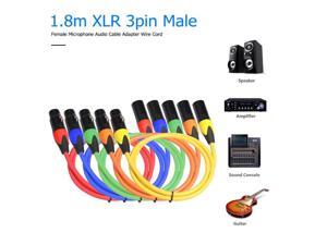 1.8m 3Pin Canon Duke-to-Mother Mixer XLR Audio Line Cable Male to Female 3Pin Full Copper Audio Cable Wire for Microphone 1.8m 3Pin Canon Duke-to-Mother Mixer XLR Audio Line Cable Male to Female 3Pin Full Copper Audio Cable Wire for Microphone