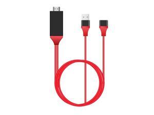 Phone 8 Pin USB to HDMI Male Cable Micro USB Type-C HDTV TV Adapter HD 1080P HDMI Converter Same Screen for Android IPhone Phone 8 Pin USB to HDMI Male Cable Micro USB Type-C HDTV TV Adapter HD 1080P HDMI Converter Same Screen for Android IPhone
