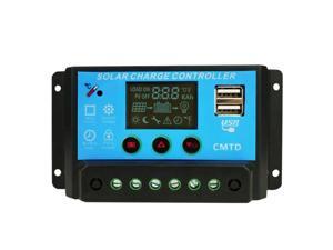Pwm Solar Panel Charge Controller 2X Usb Auto Battery Regulator Charger, Current: 10A Pwm Solar Panel Charge Controller 2X Usb Auto Battery Regulator Charger, Current: 10A