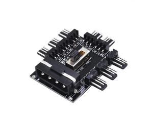 8-Port Cooler Cooling Fan Hub Splitter Cable 12V PWM SATA 4-Pin Molex to 8-Channel 3Pin Power Supply Adapter For Mining 8-Port Cooler Cooling Fan Hub Splitter Cable 12V PWM SATA 4-Pin Molex to 8-Channel 3Pin Power Supply Adapter For Mining
