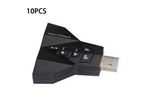 10PCS Microphone MIC Headset 7.1 Ch 3D Converter Double Sound Card Virtual USB 2.0 Audio Adapter Dual 10PCS Microphone MIC Headset 7.1 Ch 3D Converter Double Sound Card Virtual USB 2.0 Audio Adapter Dual