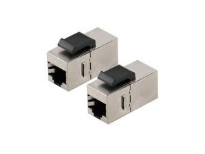 VCE 25 Pack RJ45 CAT6A Female to Female Shielded Keystone Jack Insert in-Line Connector Coupler with Fixed Buckle