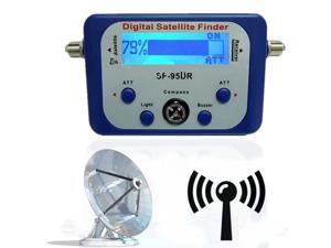 SF-95DR 13-18V DC Digital Satellite Signal Meter Finder Directv Dish Built-In Signal Alert Buzzer Attenuation Control Function SF-95DR 13-18V DC Digital Satellite Signal Meter Finder Directv Dish Built-In Signal Alert Buzzer Attenuation Control Function