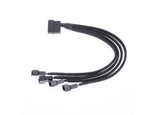 Fan Cable Splitter Power Cable 12V 27cm 4pin IDE Molex To 4-Port 3Pin/4Pin Cooler Cooling Fan Splitter Power Cable For Computer Fan Cable Splitter Power Cable 12V 27cm 4pin IDE Molex To 4-Port 3Pin/4Pin Cooler Cooling Fan Splitter Power Cable For Computer
