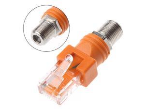 F Female To RJ45 Male Coaxial Barrel Coupler Adapter RJ45 To RF Connector Converter
