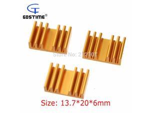 100 Pieces/lot 13.7x20x6mm Cooling Cooler RAM Heatsink Extruded Radiator For IC Video Card 100 Pieces/lot 13.7x20x6mm Cooling Cooler RAM Heatsink Extruded Radiator For IC Video Card