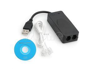 2 Dual RJ11 Ports USB 56K External Dial Up Voice Fax Data Modem for Windows 7 8 2 Dual RJ11 Ports USB 56K External Dial Up Voice Fax Data Modem for Windows 7 8