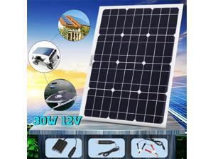 Solar Panel 12V 30W USB Monocrystalline Solar Panel with Car Charger for Outdoor Camping Emergency Light Waterproof Solar Panel 12V 30W USB Monocrystalline Solar Panel with Car Charger for Outdoor Camping Emergency Light Waterproof