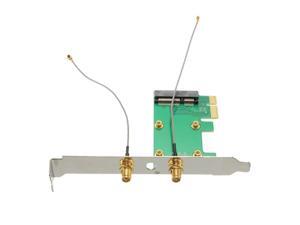 1PC 802.11n Mini Wireless WIFI Mini PCI-E Card To PCI-E Wlan Adapter Expansion Network Card 2 Antenna WiFi Convertor 1PC 802.11n Mini Wireless WIFI Mini PCI-E Card To PCI-E Wlan Adapter Expansion Network Card 2 Antenna WiFi Convertor