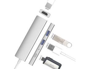 Multifunctional USB Hub All in One USB-C Hub With 4K Video HDMI USB3.0 Type-C PD Charging Ports Type C HUB For Macbook Multifunctional USB Hub All in One USB-C Hub With 4K Video HDMI USB3.0 Type-C PD Charging Ports Type C HUB For Macbook
