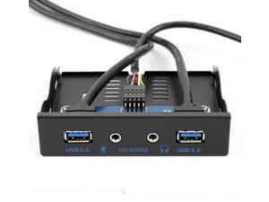 Ciglow PC Dashboard Media Front Panel Audio USB Hub 3.0 w// 1 USB-C Port TF//SD Card Reader 3.5 Inch Optical /&Soft Drive Expansion Panel