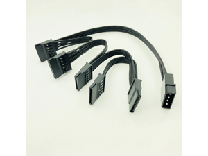 BTBcoin Molex 4pin IDE 1 to 5 SATA 15Pin Hard Drive Power Supply Splitter Cable Cord for DIY PC Sever 4-pin to 15-pin Power 60CM BTBcoin Molex 4pin IDE 1 to 5 SATA 15Pin Hard Drive Power Supply Splitter Cable Cord for DIY PC Sever 4-pin to 15-pin Power 60CM