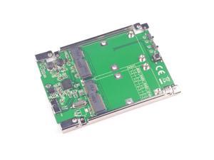 USB3.1 Micro B to 2 Ports mSATA Raid Adapter ASM1352R Support RAID 0 1 JBOD SPAN