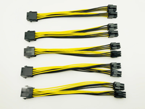 5pcs CPU 8Pin to Graphics Card Dual PCI-E PCIe 6Pin Power Supply Splitter Cable Cord Adapter 20cm Cable for Bitcoin Miner Mining 5pcs CPU 8Pin to Graphics Card Dual PCI-E PCIe 6Pin Power Supply Splitter Cable Cord Adapter 20cm Cable for Bitcoin Miner Mining