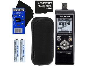 Olympus WS-853 Digital Voice Recorder (Black) with Direct USB + 32GB MicroSD Memory Card + Protective Case + AAA Rechargeable Batteries + HeroFiber Ultra Gentle Cleaning Cloth Olympus WS-853 Digital Voice Recorder (Black) with Direct USB + 32GB MicroSD Memory Card + Protective Case + AAA Rechargeable Batteries + HeroFiber Ultra Gentle Cleaning Cloth