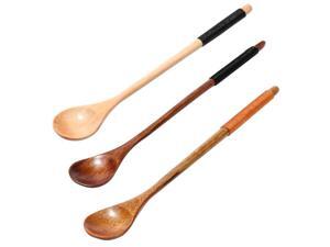 Long Handle Spoon Wood Rice Soup Dessert Coffee Tea Mixing Kitchen Tools Long Handle Spoon Wood Rice Soup Dessert Coffee Tea Mixing Kitchen Tools