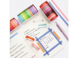 New salt solid color washi tape set rainbow 10 roll into tape blessing bag diy hand account decoration stickers masking tape New salt solid color washi tape set rainbow 10 roll into tape blessing bag diy hand account decoration stickers masking tape