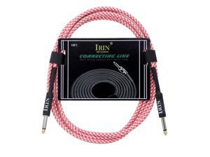 IRIN Electric Guitar Bass Cable 3 Meters/ 10 Feet Musical Instrument Audio Cable 1/4 Inch to 1/4 Inch TS Straight Plugs IRIN Electric Guitar Bass Cable 3 Meters/ 10 Feet Musical Instrument Audio Cable 1/4 Inch to 1/4 Inch TS Straight Plugs