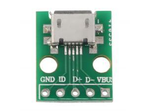 10Pcs Micro USB to Dip Adapter 5pin Type B Female Connector PCB Converter Patch to Line Transit Board 10Pcs Micro USB to Dip Adapter 5pin Type B Female Connector PCB Converter Patch to Line Transit Board