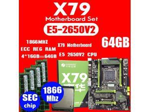 HUANANZHI X79 motherboard LGA2011 ATX combos E5 2650 V2 CPU 4pcs x 16GB = 64GB DDR3 RAM 1866Mhz PC3 1490R PCI-E NVME M.2 SSD HUANANZHI X79 motherboard LGA2011 ATX combos E5 2650 V2 CPU 4pcs x 16GB = 64GB DDR3 RAM 1866Mhz PC3 1490R PCI-E NVME M.2 SSD