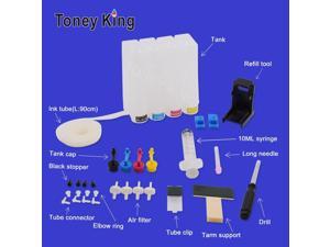 Toney King Ciss Ink System For HP 62 XL Ink Cartridge Envy 5660 OfficeJet 8040 8045 5742 5744 5746 Printer Ciss Tank Refill Kit Toney King Ciss Ink System For HP 62 XL Ink Cartridge Envy 5660 OfficeJet 8040 8045 5742 5744 5746 Printer Ciss Tank Refill Kit