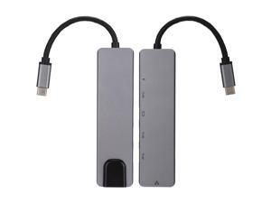 6In1 USB HUB Type-C USB 3.0 HUBs Data Reader USB HUB Multiport Adapter 4K HDMI Plug And Play For Laptop 6In1 USB HUB Type-C USB 3.0 HUBs Data Reader USB HUB Multiport Adapter 4K HDMI Plug And Play For Laptop