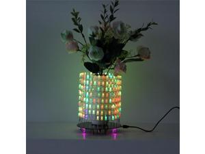 RGB LED Matrix Dream Light Circle DIY Kit Music Spectrum Module 8x32 Dot Matrix Electronic Fun LED Light Matrix DIY Electronic RGB LED Matrix Dream Light Circle DIY Kit Music Spectrum Module 8x32 Dot Matrix Electronic Fun LED Light Matrix DIY Electronic