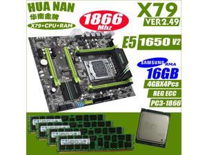 HUANANZHI golden V2.49 X79 motherboard LGA2011 ATX combos E5 1650 v2 (4pcs x4GB)1866Mhz PCI-E NVME M.2 SSD USB3.0 SATA3 HUANANZHI golden V2.49 X79 motherboard LGA2011 ATX combos E5 1650 v2 (4pcs x4GB)1866Mhz PCI-E NVME M.2 SSD USB3.0 SATA3