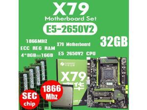 HUANANZHI X79 motherboard LGA2011 ATX combos E5 2650 V2 CPU 4pcs x 8GB = 32GB DDR3 RAM 1866Mhz PC3 1490R PCI-E NVME M.2 SSD HUANANZHI X79 motherboard LGA2011 ATX combos E5 2650 V2 CPU 4pcs x 8GB = 32GB DDR3 RAM 1866Mhz PC3 1490R PCI-E NVME M.2 SSD