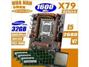 Deluxe X79 HUANANZHI motherboard CPU combos processor Xeon E5 2680 v2 32GB RAM 1600Mhz DDR3 Memory all tested Deluxe X79 HUANANZHI motherboard CPU combos processor Xeon E5 2680 v2 32GB RAM 1600Mhz DDR3 Memory all tested
