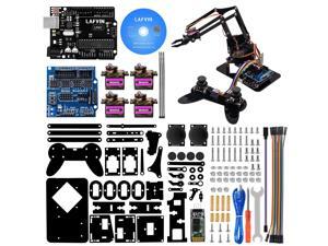 LAFVIN 4DOF Acrylic Toys Robot Mechanical Arm Claw Kit for Arduino UNO R3 DIY Robot with CD Tutorial LAFVIN 4DOF Acrylic Toys Robot Mechanical Arm Claw Kit for Arduino UNO R3 DIY Robot with CD Tutorial